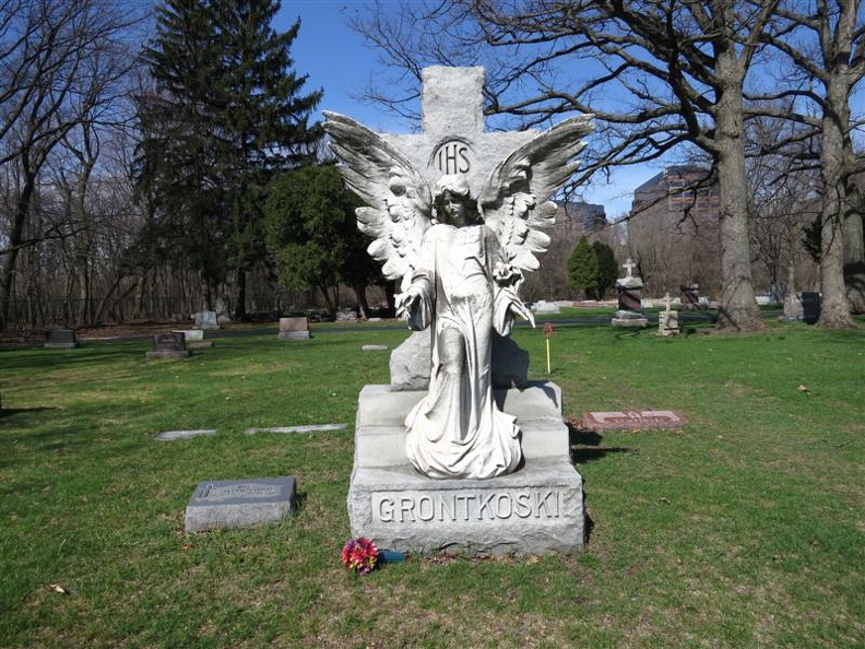 All Saints Parish Cemetery Chicago IL April 22nd 2013 angel and cross