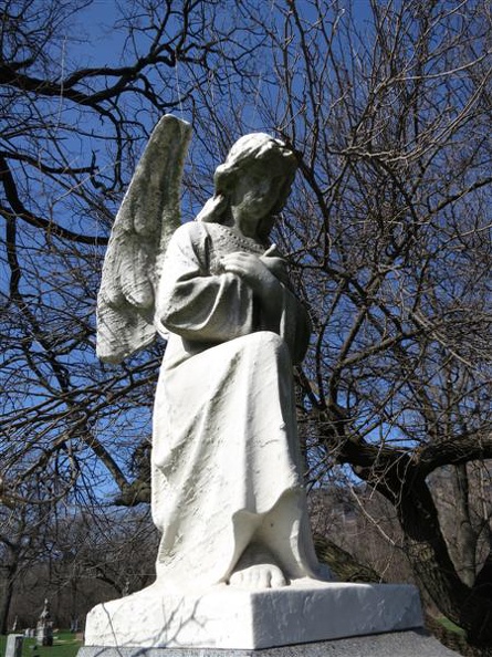 All Saints Parish Cemetery Chicago IL April 22nd 2013 cemetery angel arms crossed