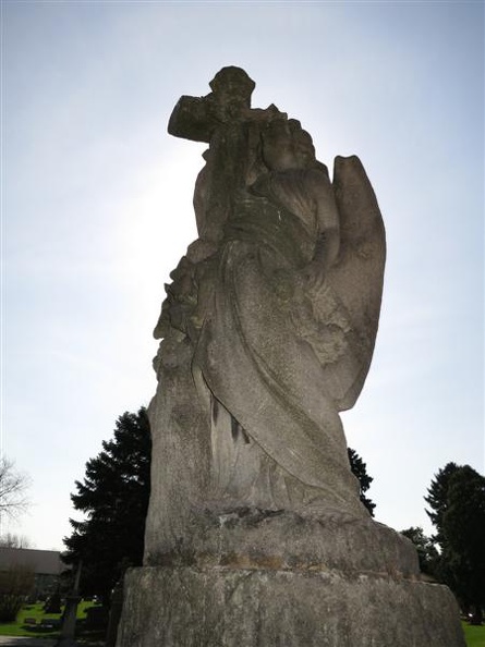 All Saints Parish Cemetery Chicago IL April 22nd 2013 sandstone angel cross