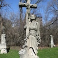All Saints Parish Cemetery Chicago IL April 22nd 2013 unusual angel w jesus cross